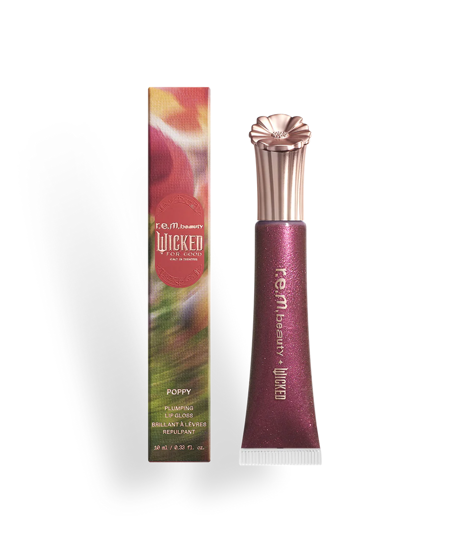 R.E.M. BEAUTY X WICKED: FOR GOOD POPPY PLUMPING LIP GLOSS