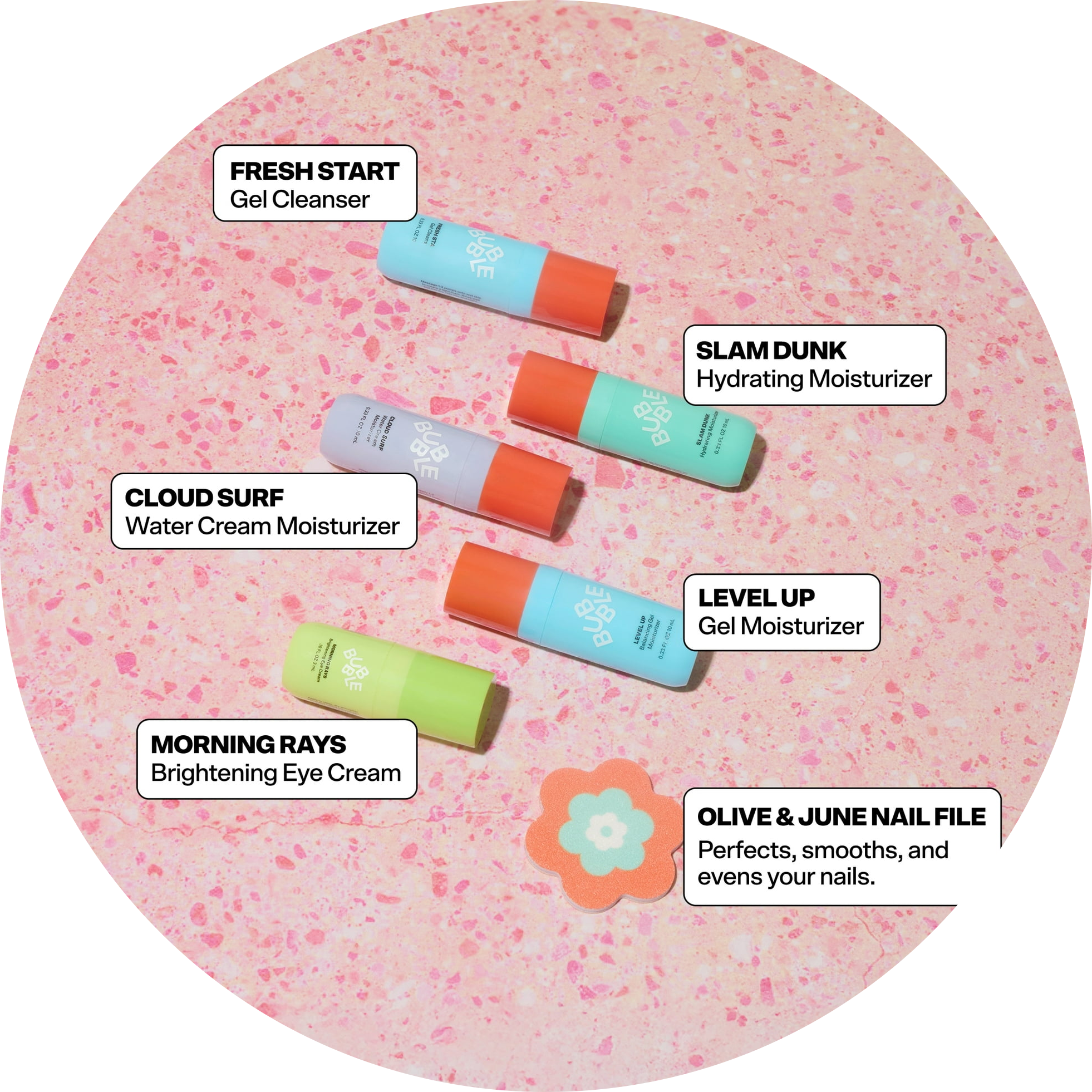 Bubble Skincare Group Chat Mini Routine 6-Piece Set
