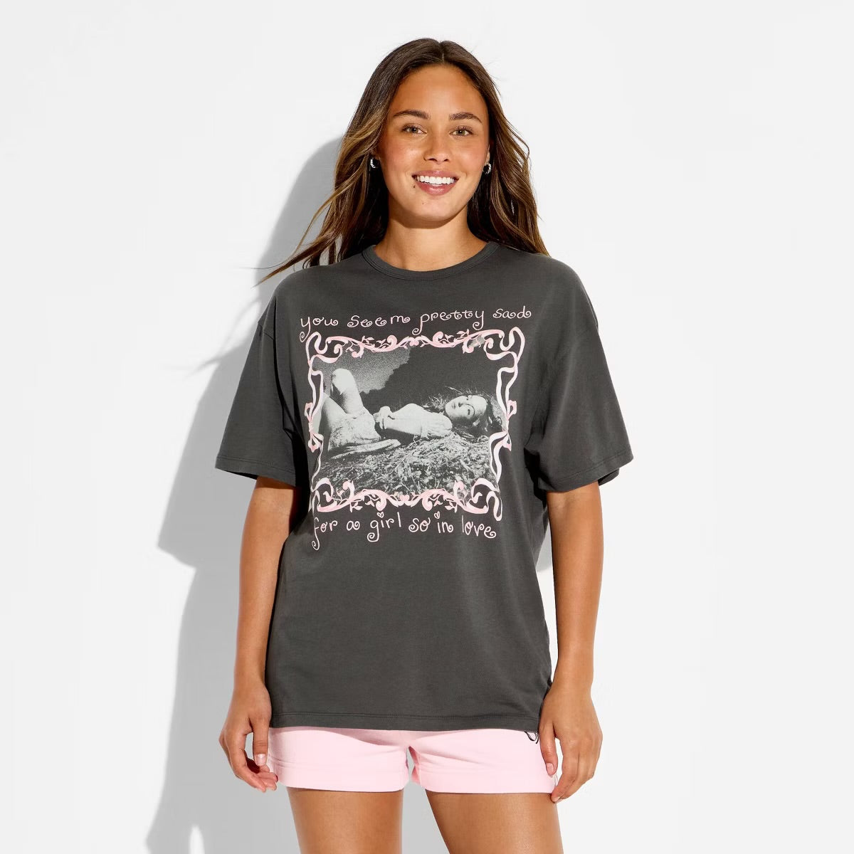 Olivia Rodrigo Oversized Short Sleeve Graphic T-Shirt NudeFace Chile