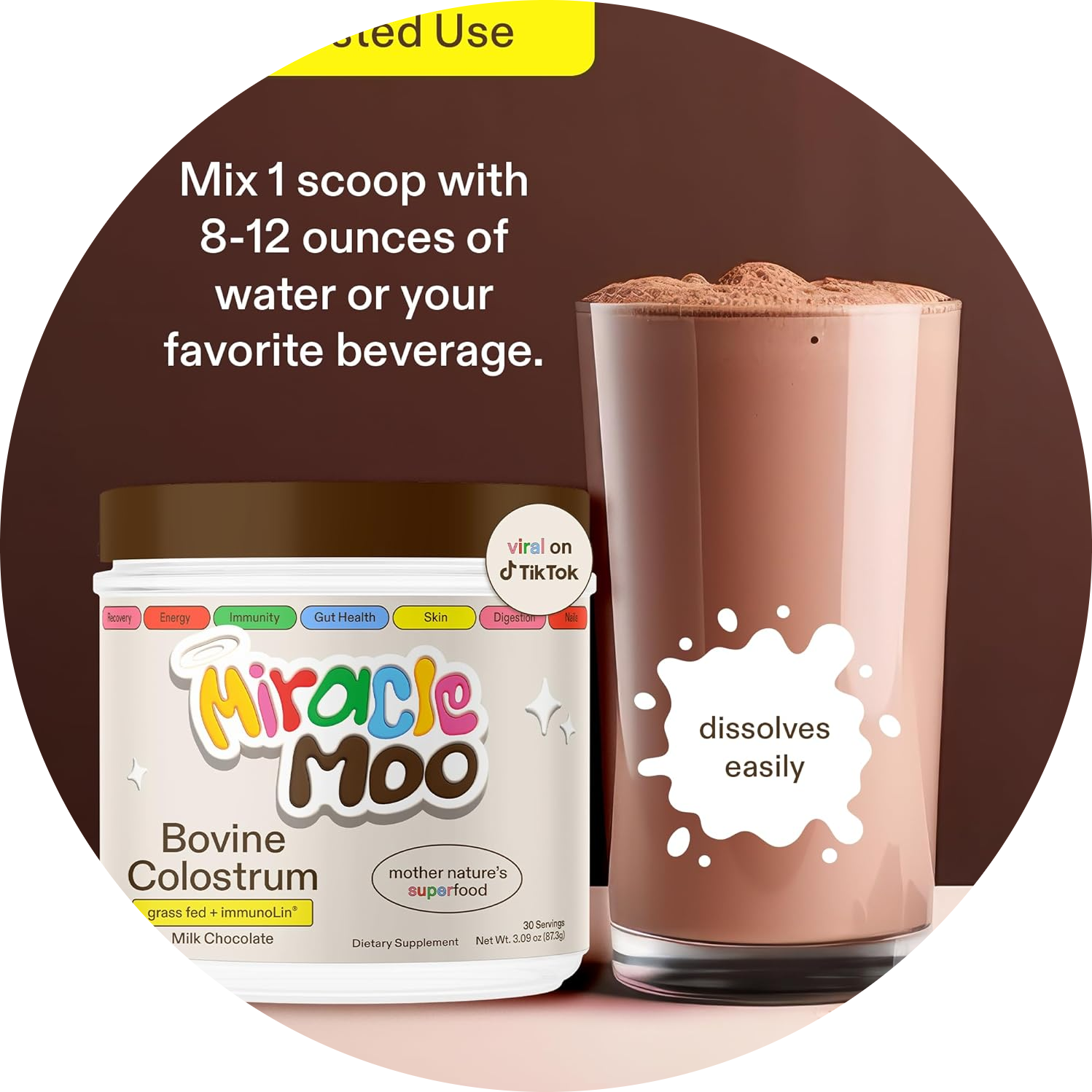 Miracle Moo Chocolate (30 Porciones)