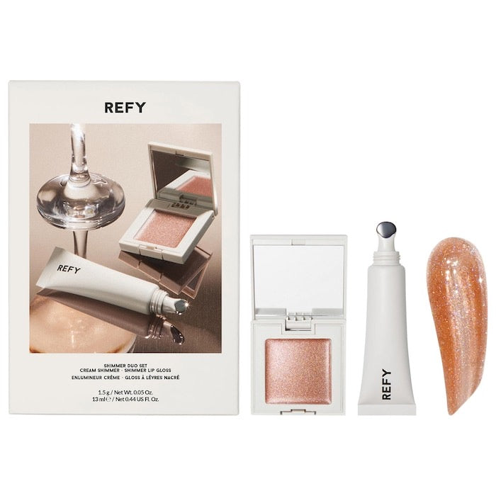 Shimmer Lip Gloss & Cream Highlighter Duo Gift Set NudeFace Chile