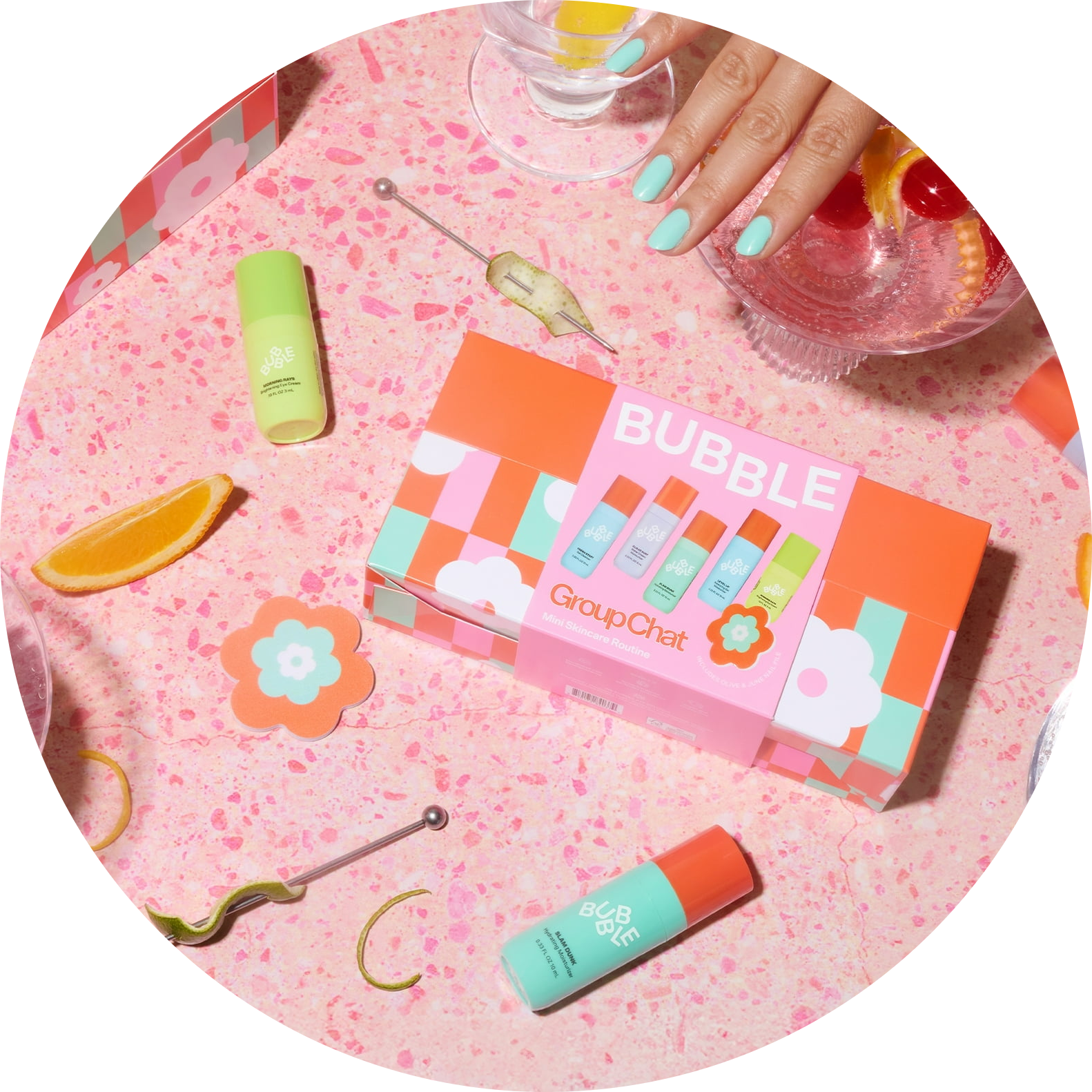 Bubble Skincare Group Chat Mini Routine 6-Piece Set