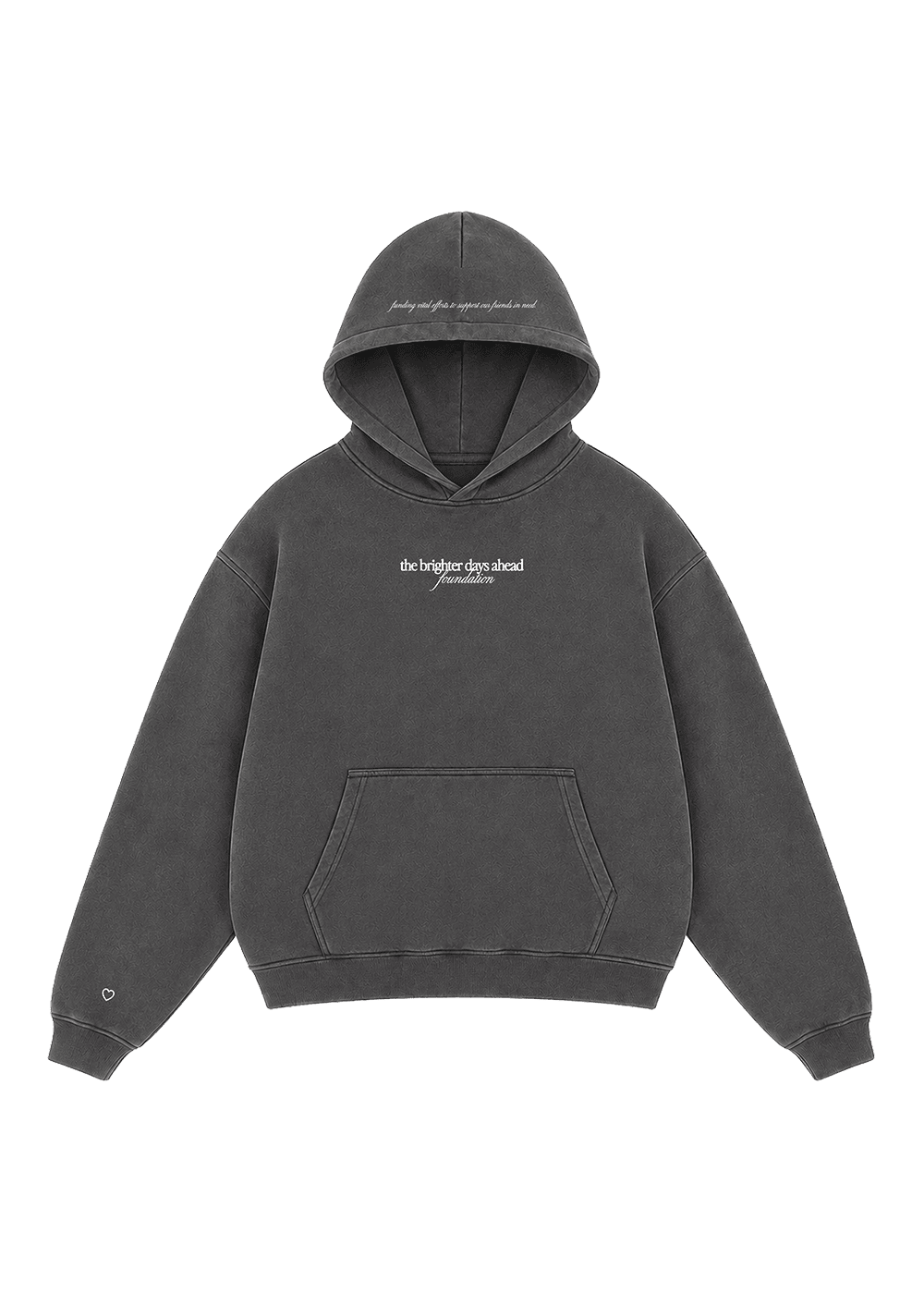 The Brighter Days Ahead Foundation Vintage Black Hoodie NudeFace Chile