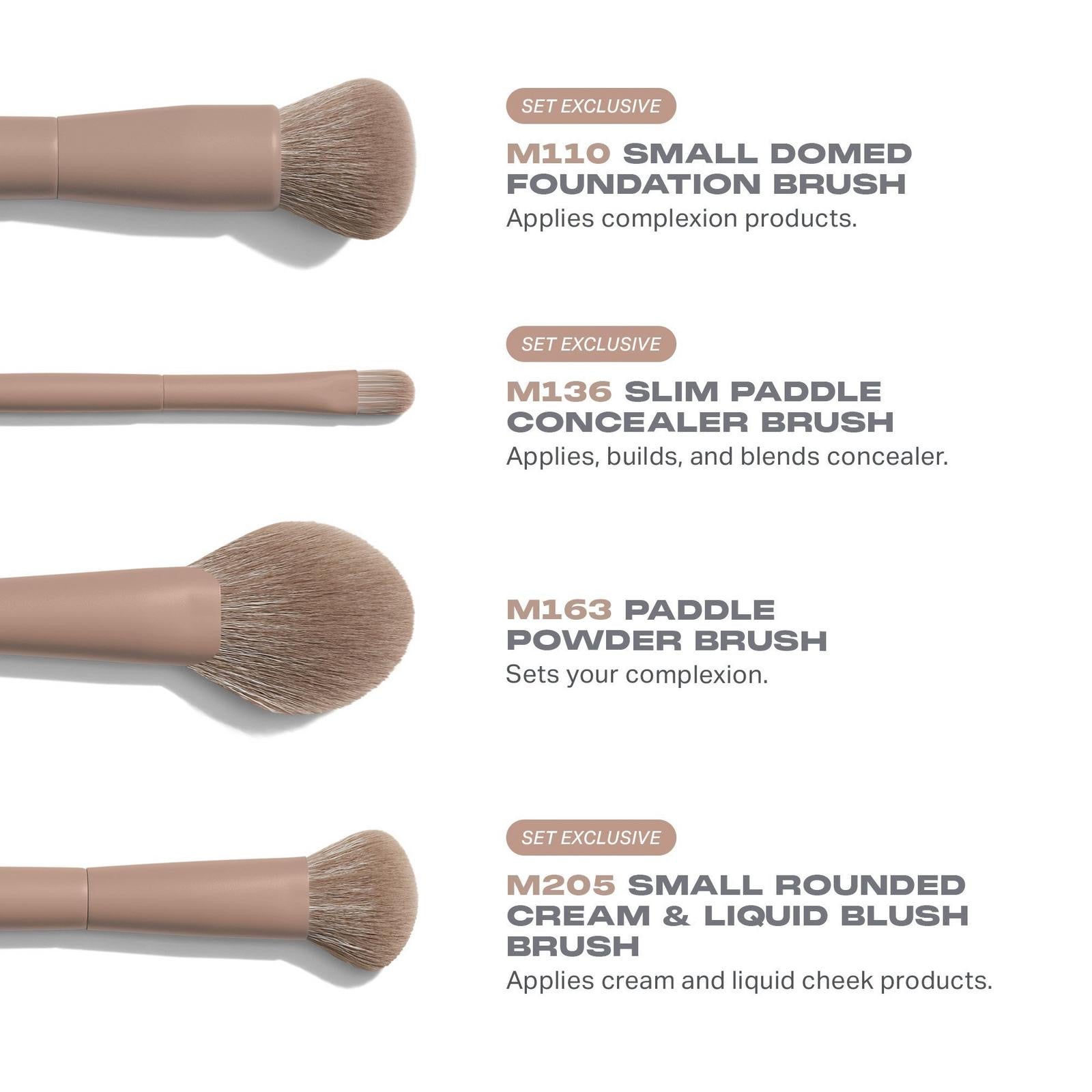 Iced Mocha 4-Piece Face Brush Set NudeFace Chile