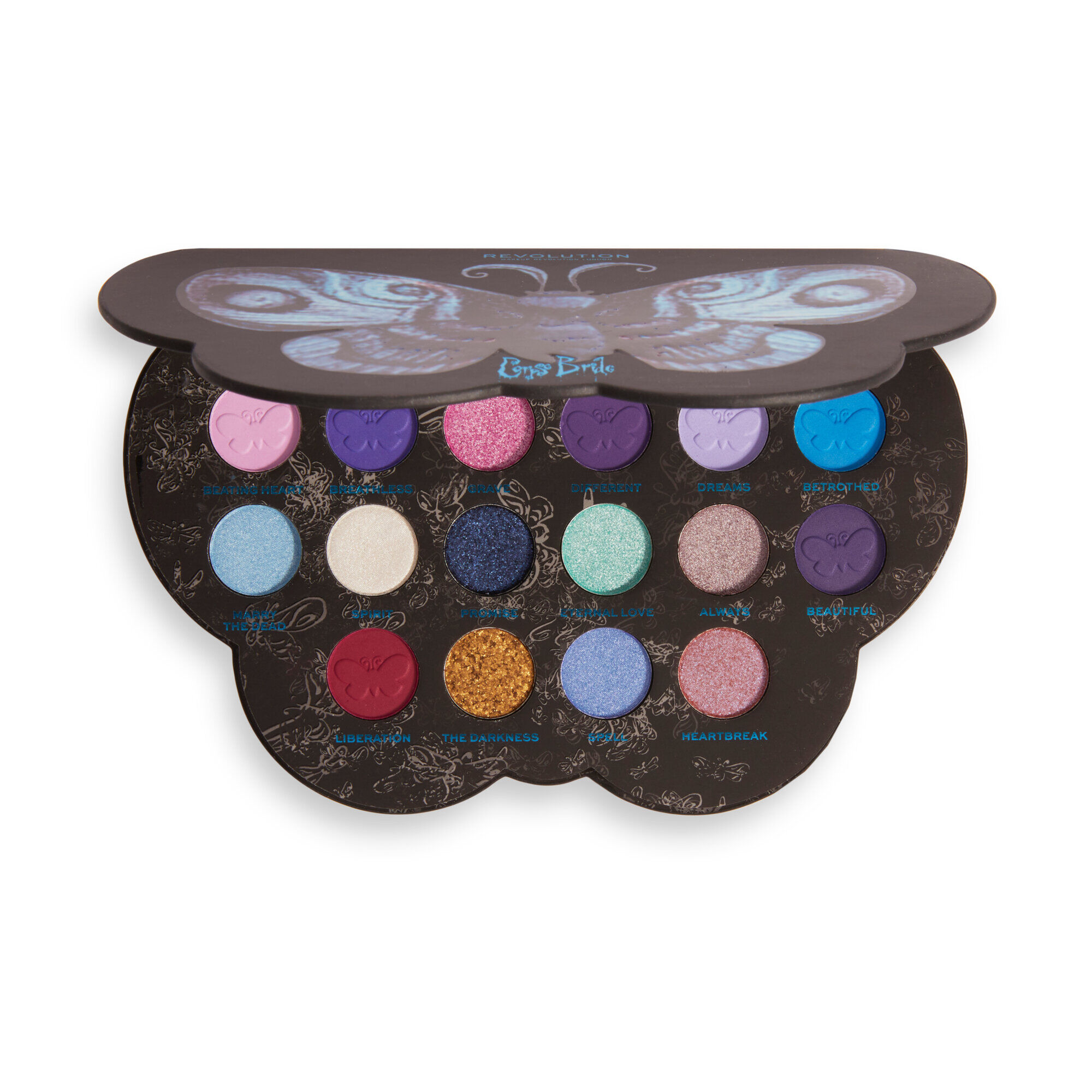 Corpse Bride X Makeup Revolution Butterfly Eyeshadow Palette NudeFace Chile