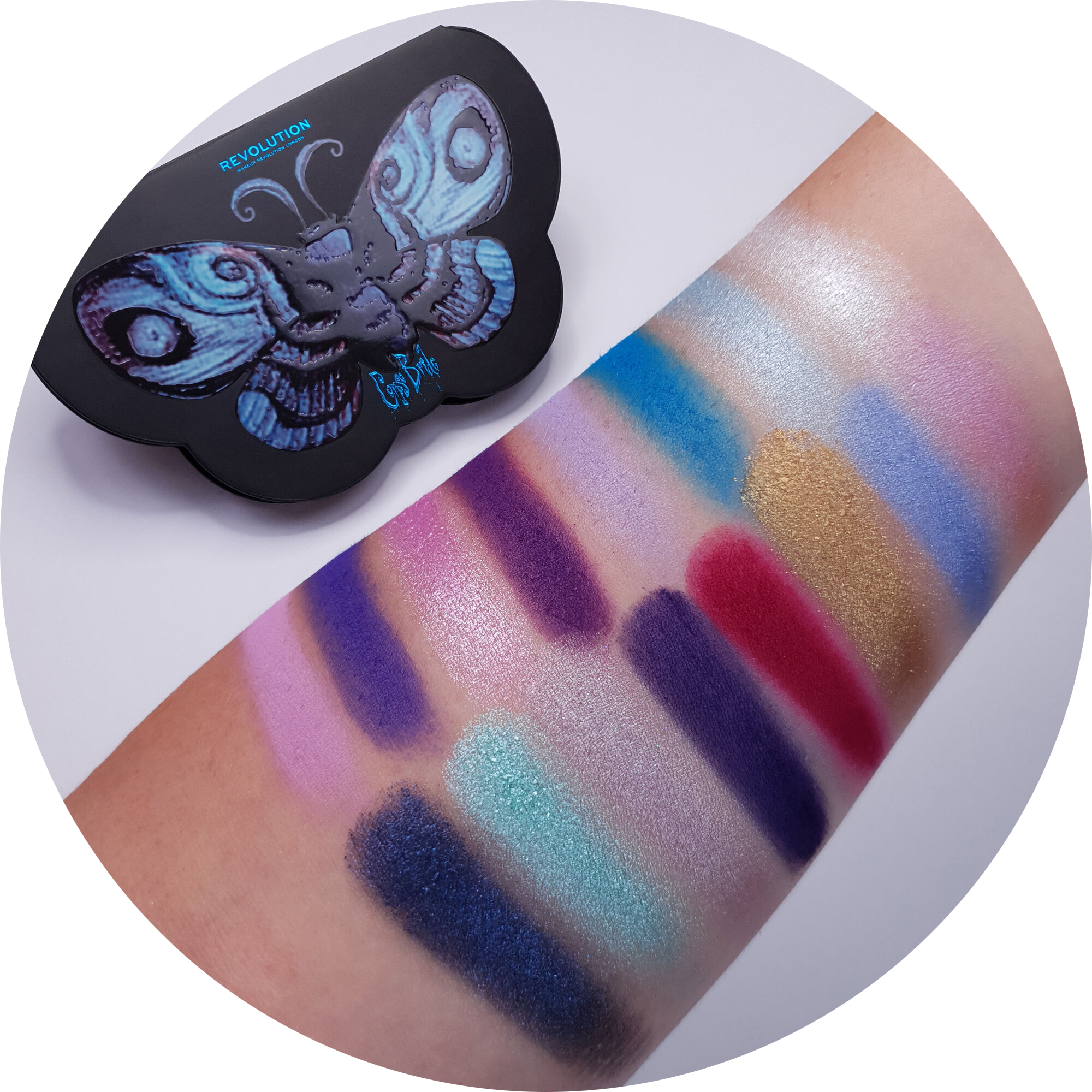 Corpse Bride X Makeup Revolution Butterfly Eyeshadow Palette NudeFace Chile