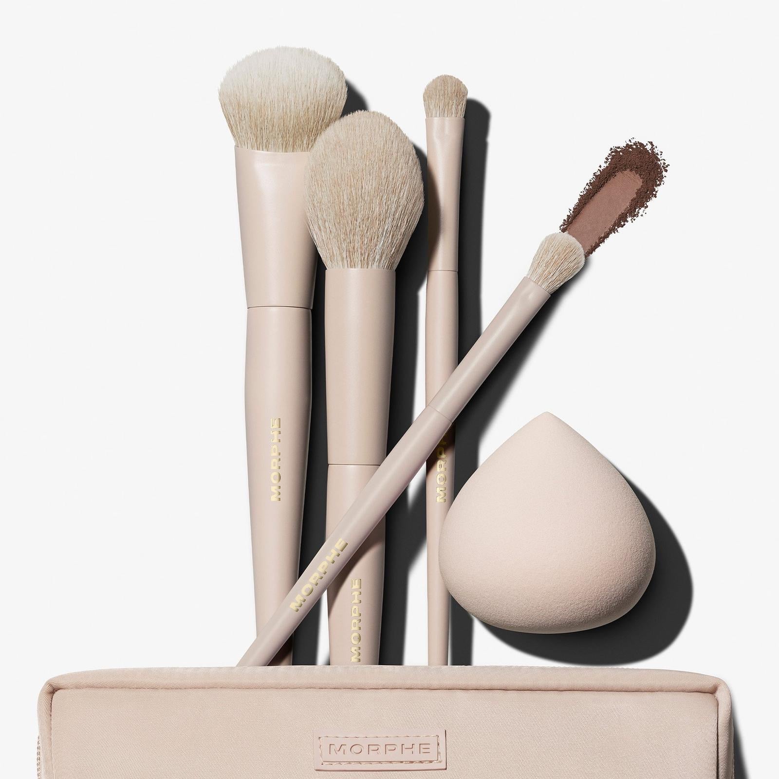 Oat Latte 5-Piece Face & Eye Brush Set NudeFace Chile
