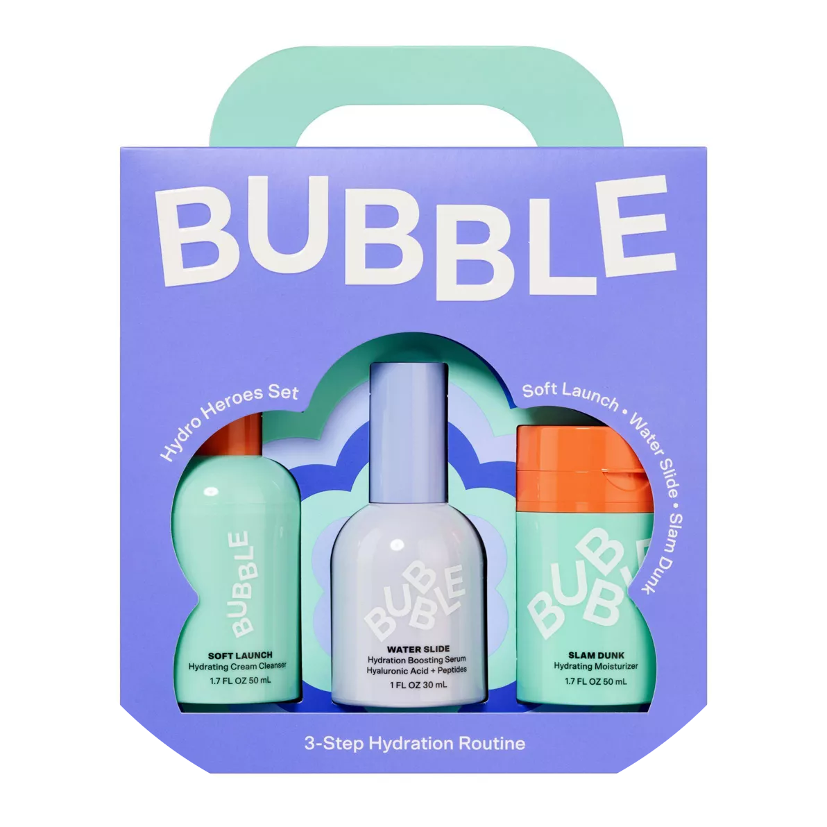 Bubble Skincare Hydro Heroes 3-Step Hydration Routine Kit