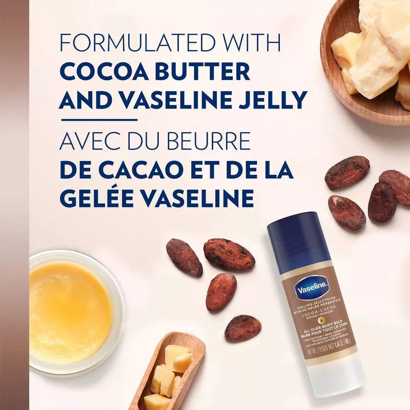 Vaseline Cocoa Shimmer Jelly Stick Cocoa Butter NudeFace Chile