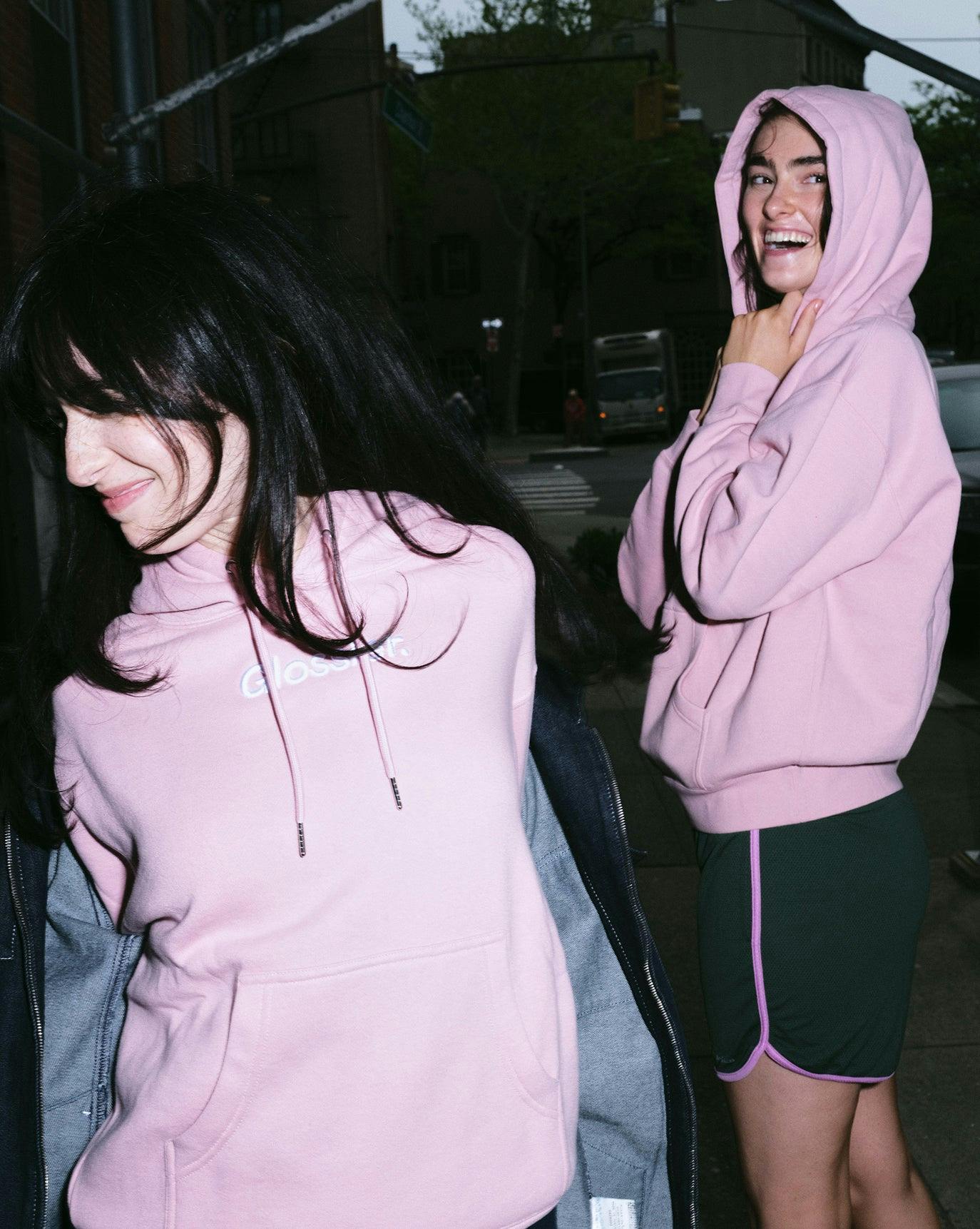 Embroidered Pink Hoodie NudeFace Chile