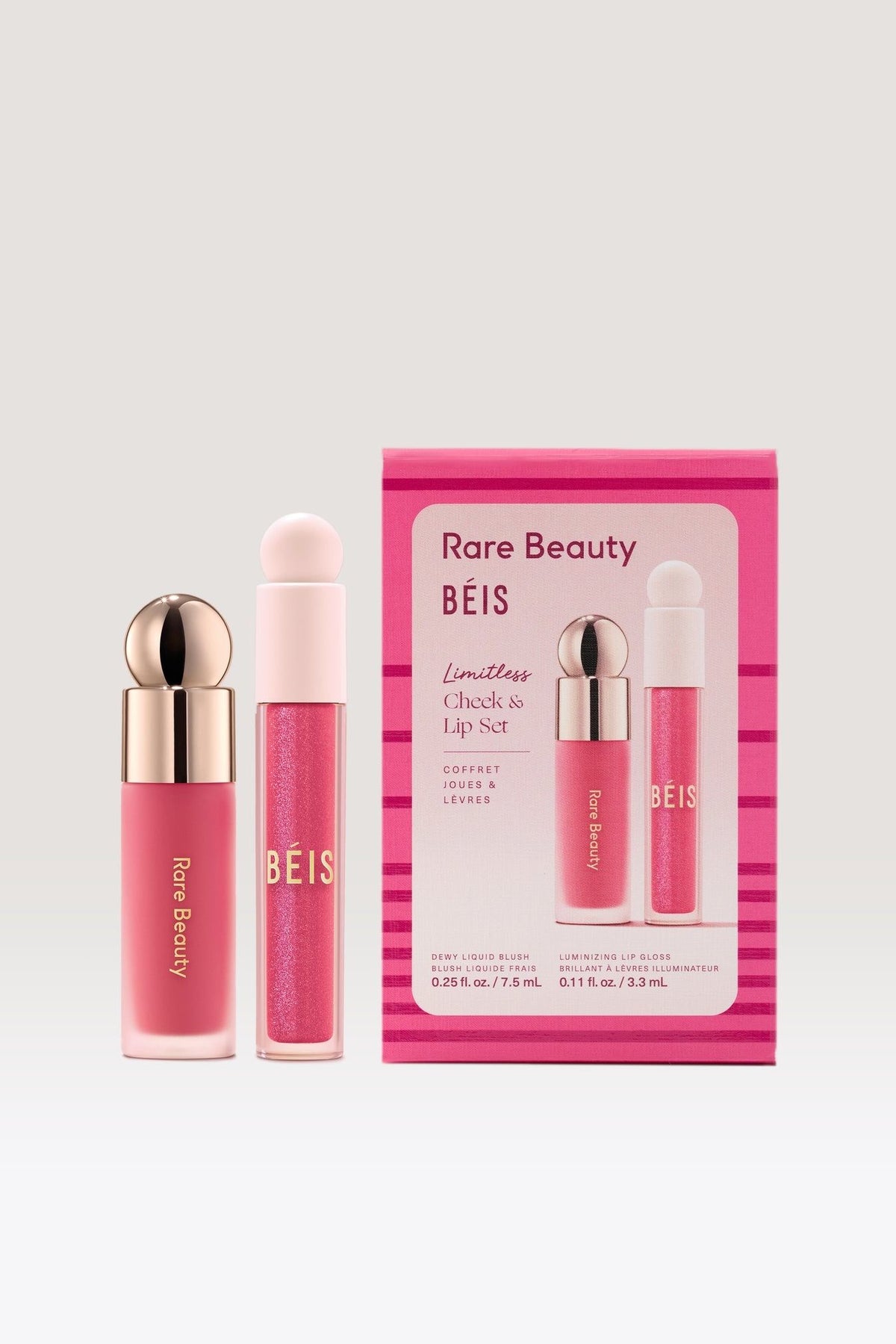Rare Beauty x BÉIS Lip and Cheek Kit NudeFace Chile