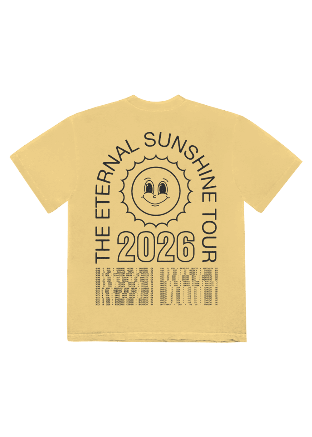 eternal sunshine tour sun t-shirt (yellow) NudeFace Chile