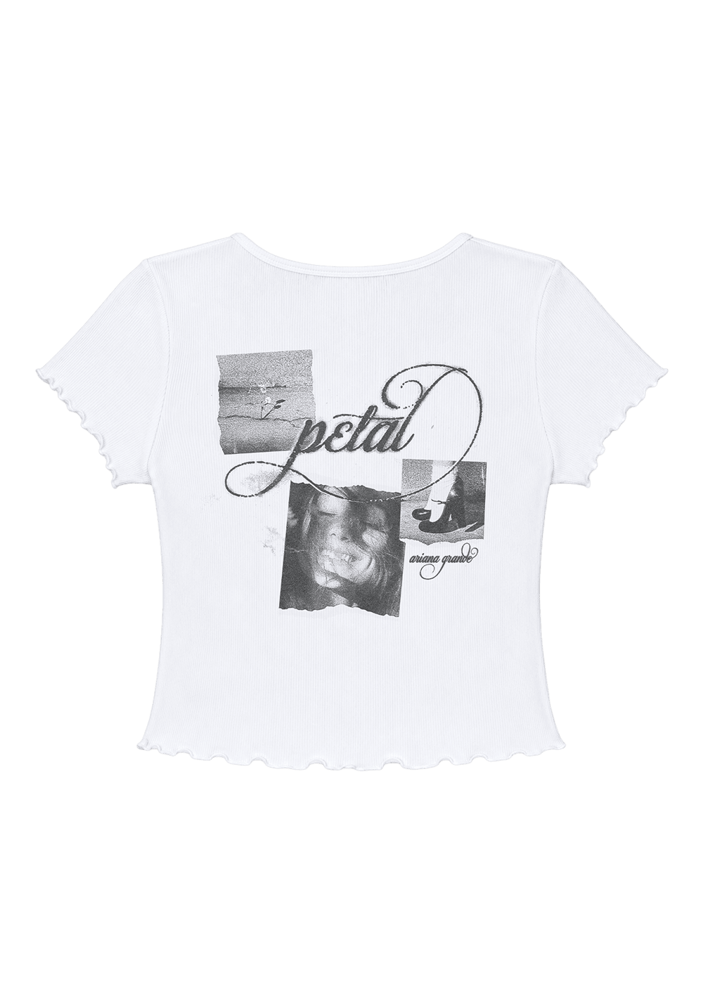 petal ripped photo baby tee NudeFace Chile