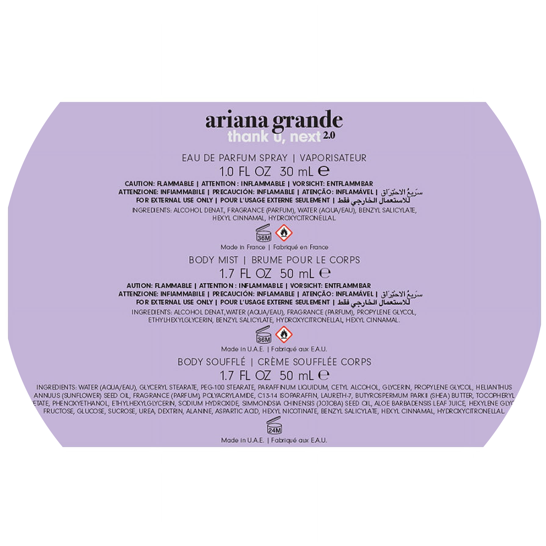 Ariana Grande Thank U Next 2.0 Perfume Gift Set