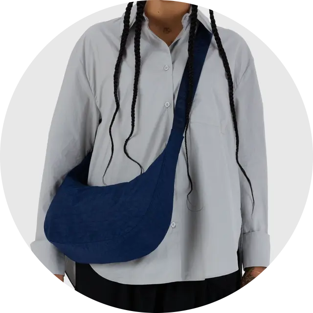 Medium Nylon Crescent Bag
