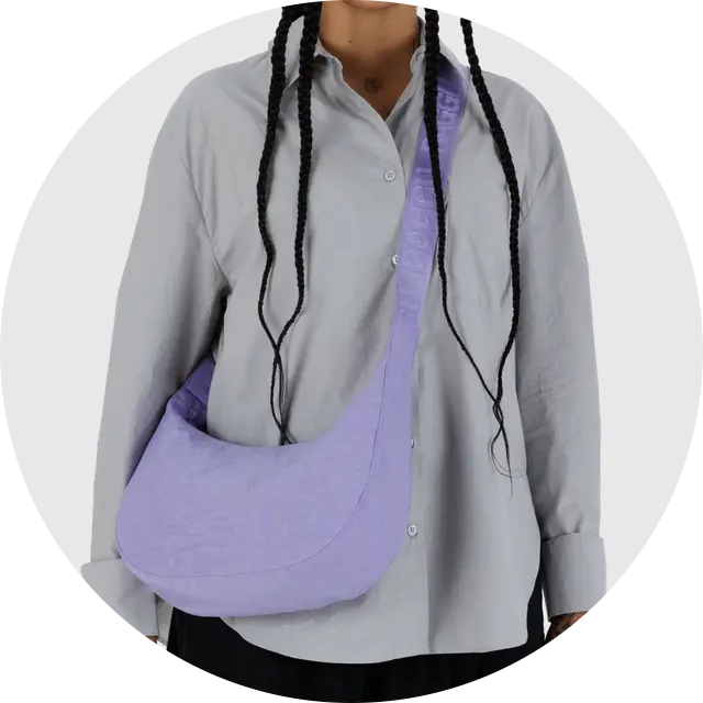Medium Nylon Crescent Bag