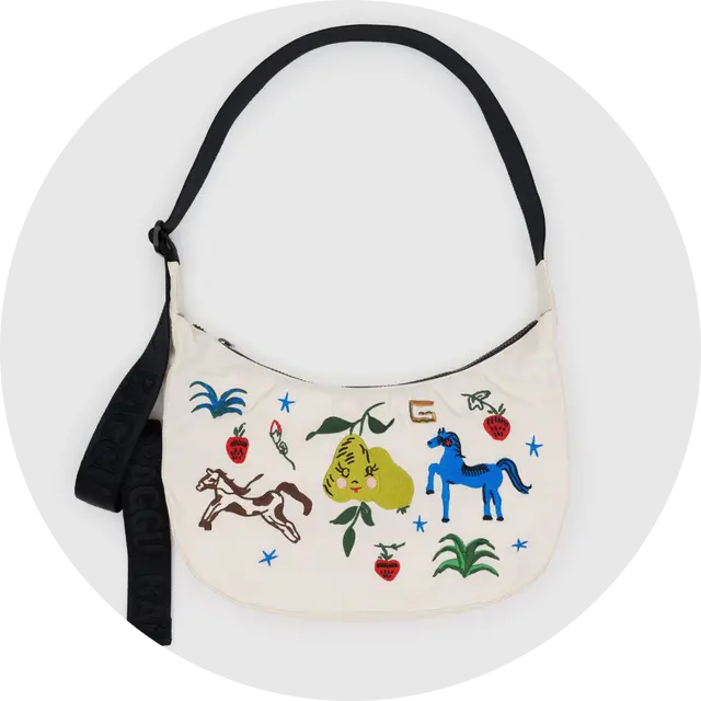 Medium Nylon Crescent Bag