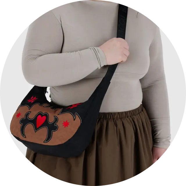 Medium Nylon Crescent Bag