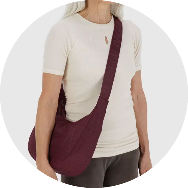 Medium Nylon Crescent Bag