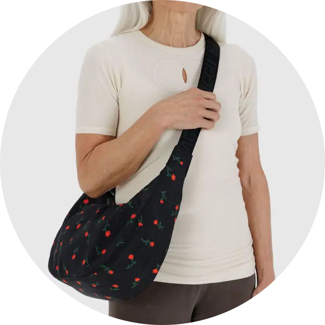 Medium Nylon Crescent Bag