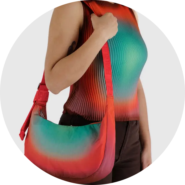 Medium Nylon Crescent Bag