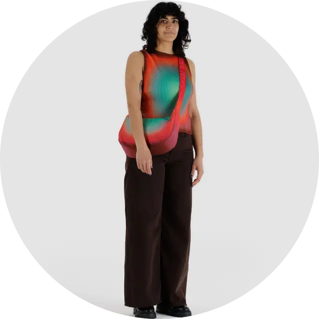 Medium Nylon Crescent Bag