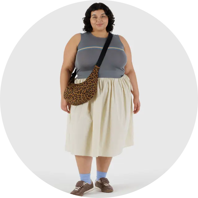 Medium Nylon Crescent Bag