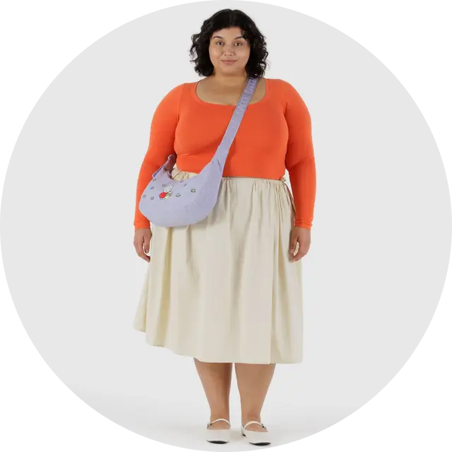 Medium Nylon Crescent Bag
