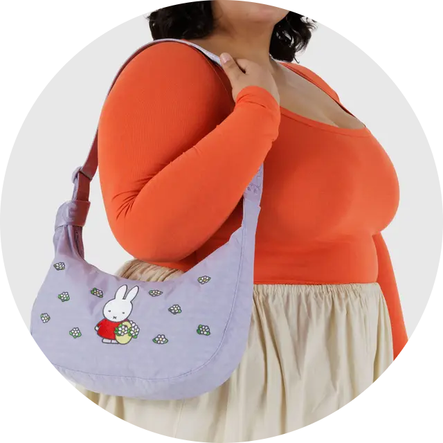 Medium Nylon Crescent Bag