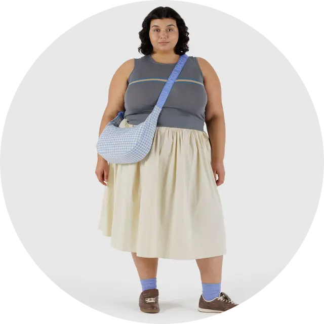 Medium Nylon Crescent Bag