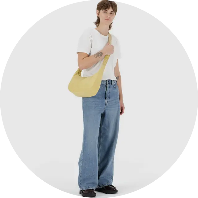Medium Nylon Crescent Bag