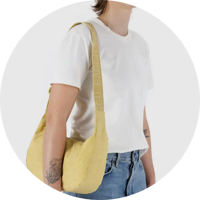 Medium Nylon Crescent Bag