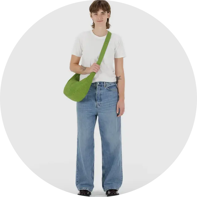 Medium Nylon Crescent Bag