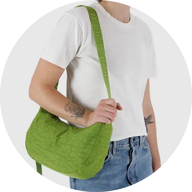 Medium Nylon Crescent Bag