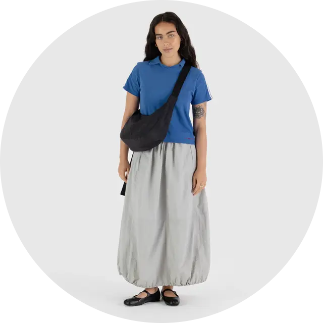 Medium Nylon Crescent Bag