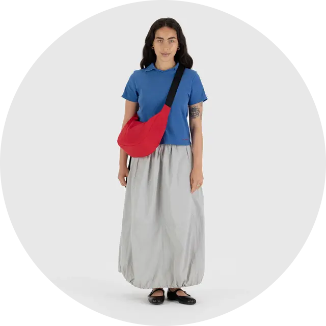 Medium Nylon Crescent Bag