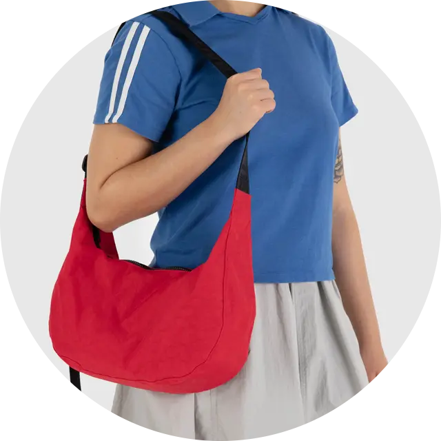 Medium Nylon Crescent Bag