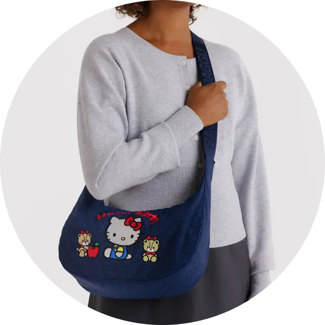 Medium Nylon Crescent Bag
