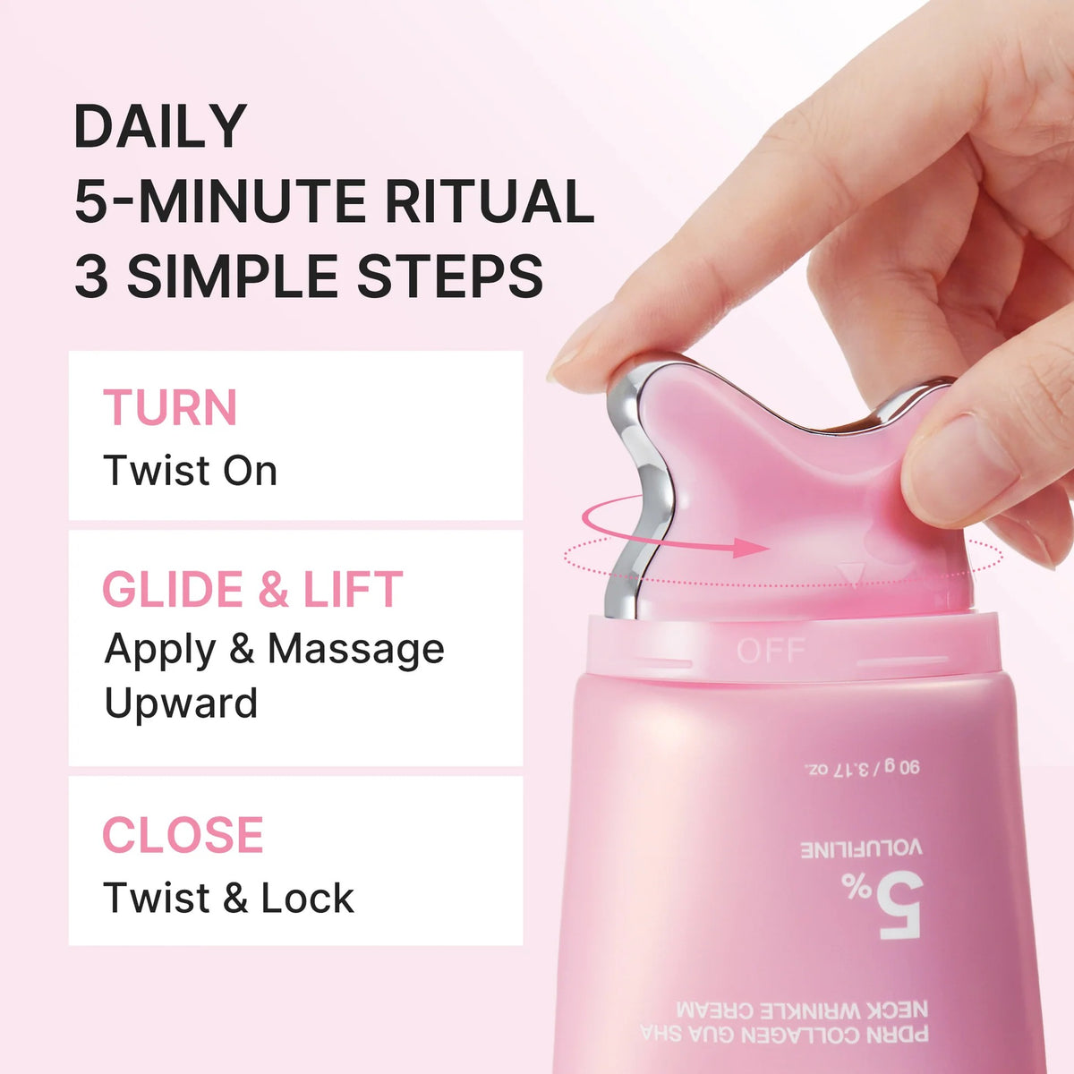 PDRN Collagen Gua Sha Neck Wrinkle Cream NudeFace Chile