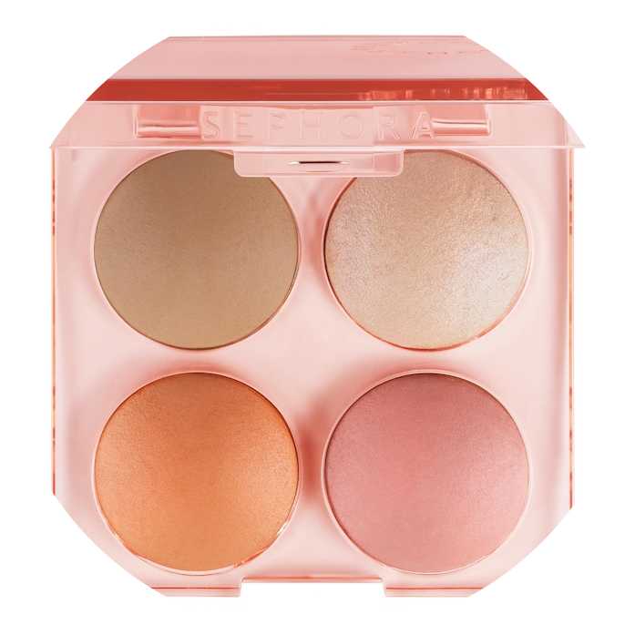 Colorful Face Bronzer, Blush & Highlighter Palette