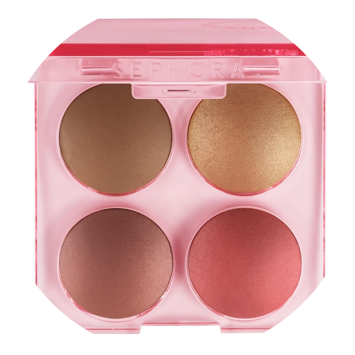Colorful Face Bronzer, Blush & Highlighter Palette