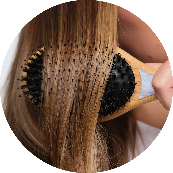 Flat Hair Brush in Blue Sugar