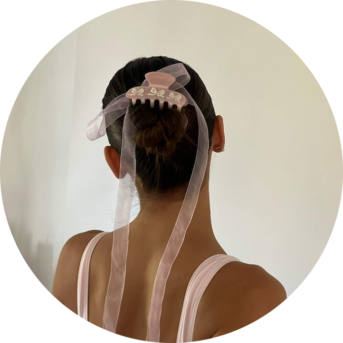 Sweetheart Hair Claw Clip in Pink Angel Food