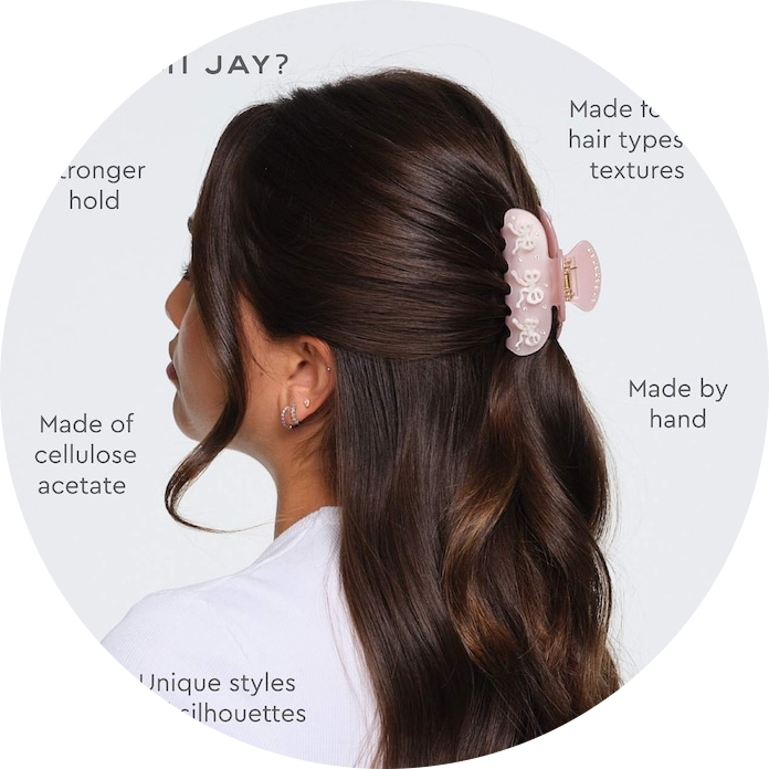 Sweetheart Hair Claw Clip in Pink Angel Food