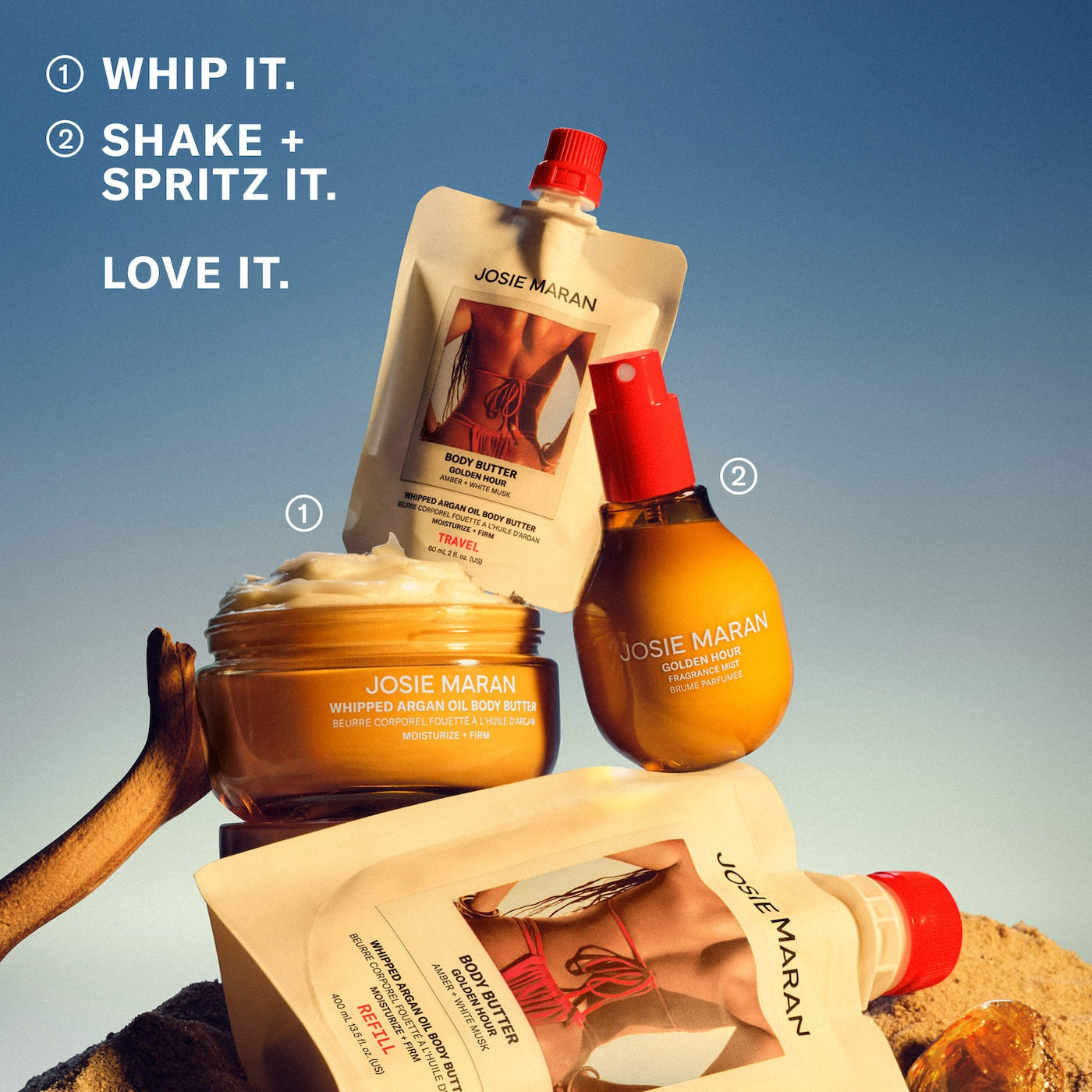 Golden Hour - Body + Hair Fragrance Mist NudeFace Chile