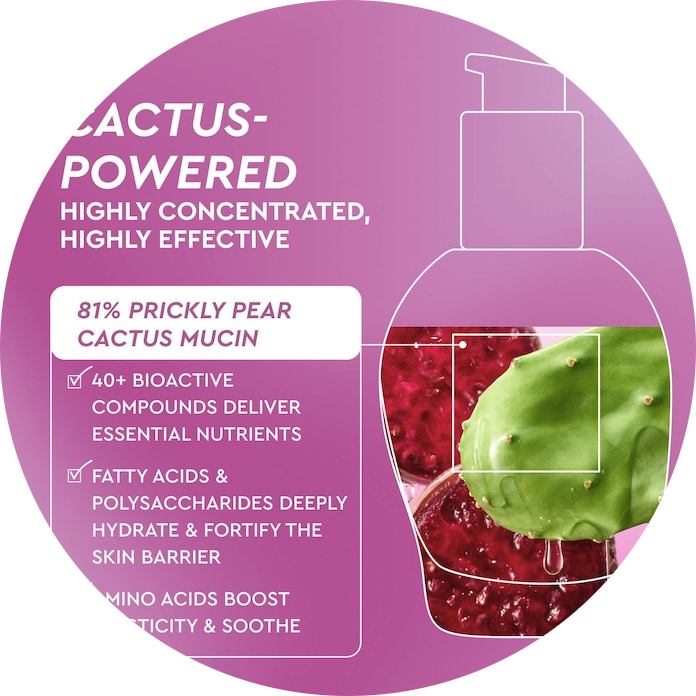 Prickly Pear Peptide Bouncy + Hydrating Skin Barrier Vegan Mucin Serum