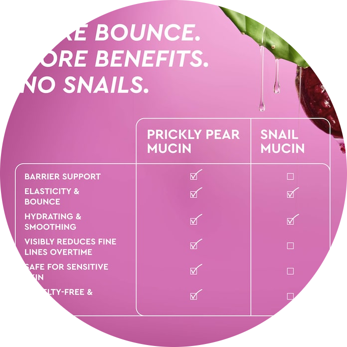 Prickly Pear Peptide Bouncy + Hydrating Skin Barrier Vegan Mucin Serum