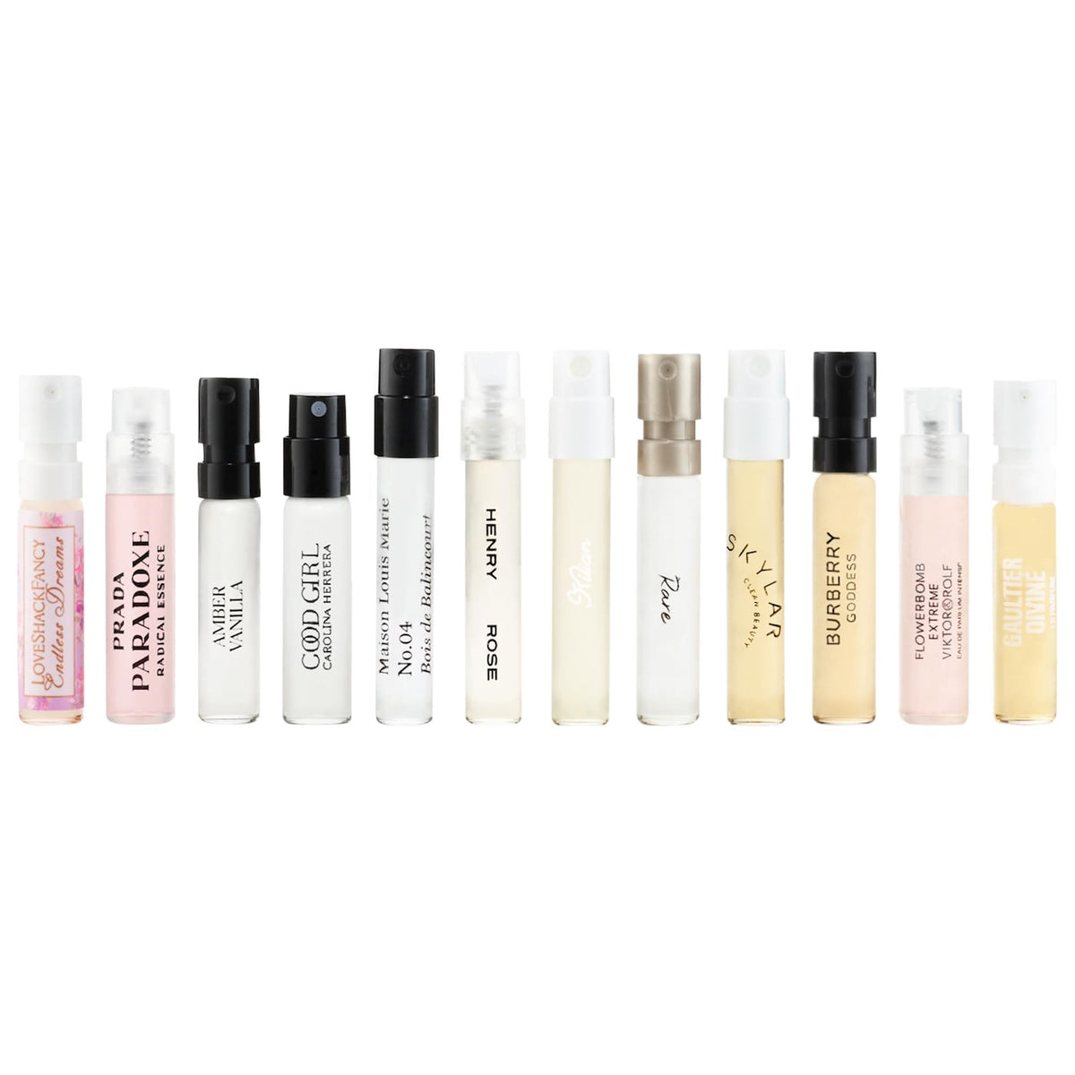 Perfume Sampler Set with Floral & Vanilla Perfumes NudeFace Chile