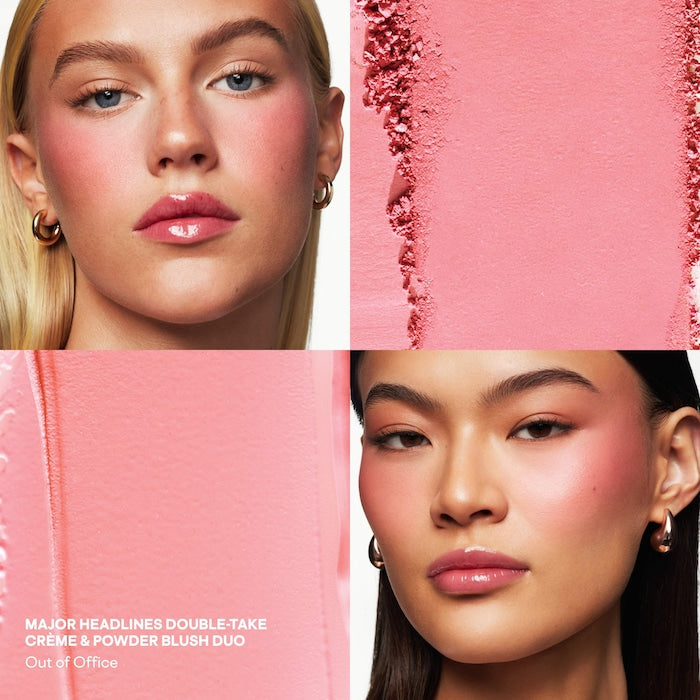 Patrick's Glow and Gloss Set: Major Headlines Blush Duo and Plumping Lip Gloss Makeup Gift Set