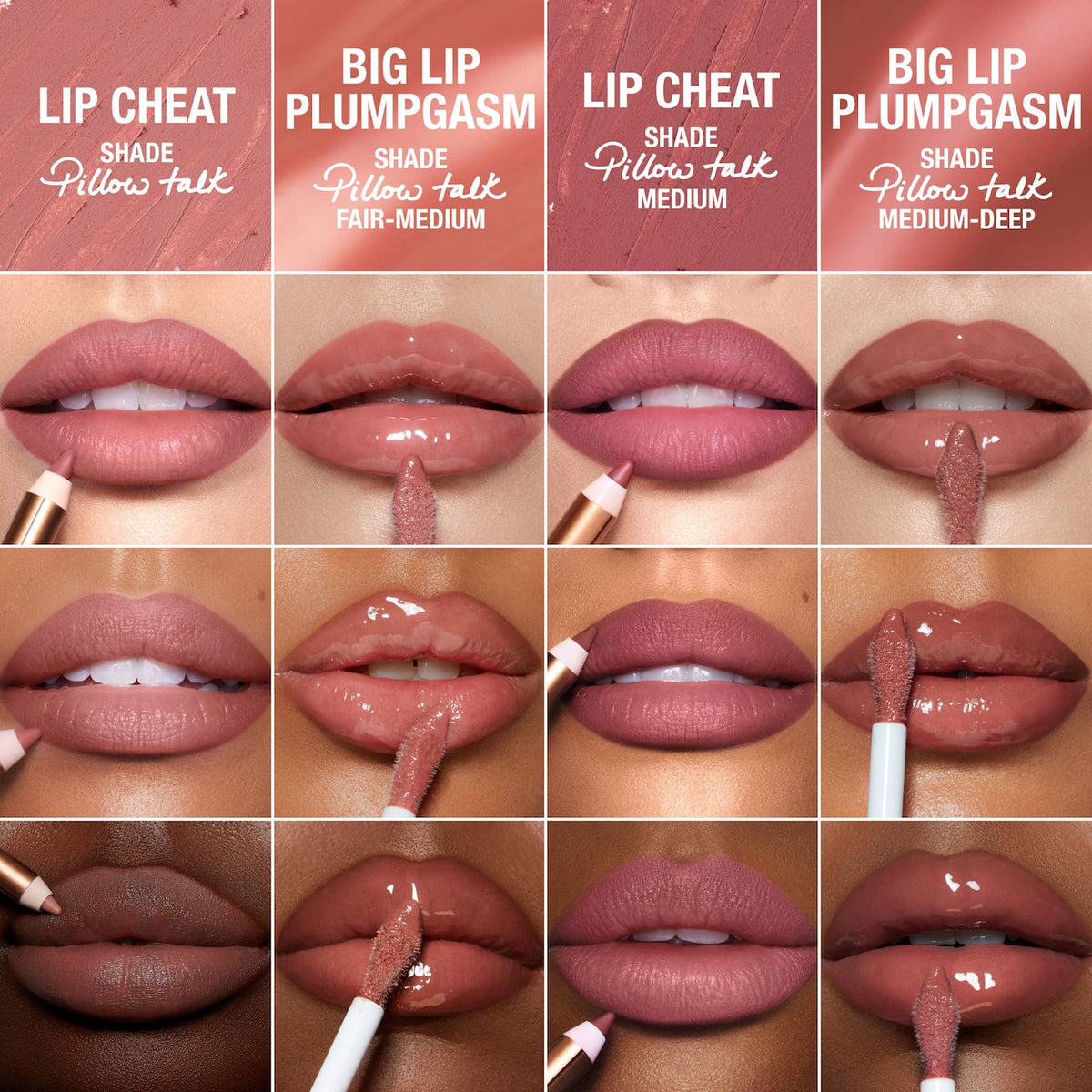 Mini Pillow Talk Plumpgasm Lip Liner and Lip Gloss Set NudeFace Chile